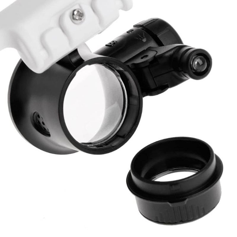 Iywish Magnifying Glasses Jewelry Loupe 8X 15X 23X Watch Repair Magnifier Miniature Magnifying Glass Eye Loop Coin Magnifier Headset Hands Free Magnifier Illuminated Magnifier LED Headband Jewelers Loupe - Image 5